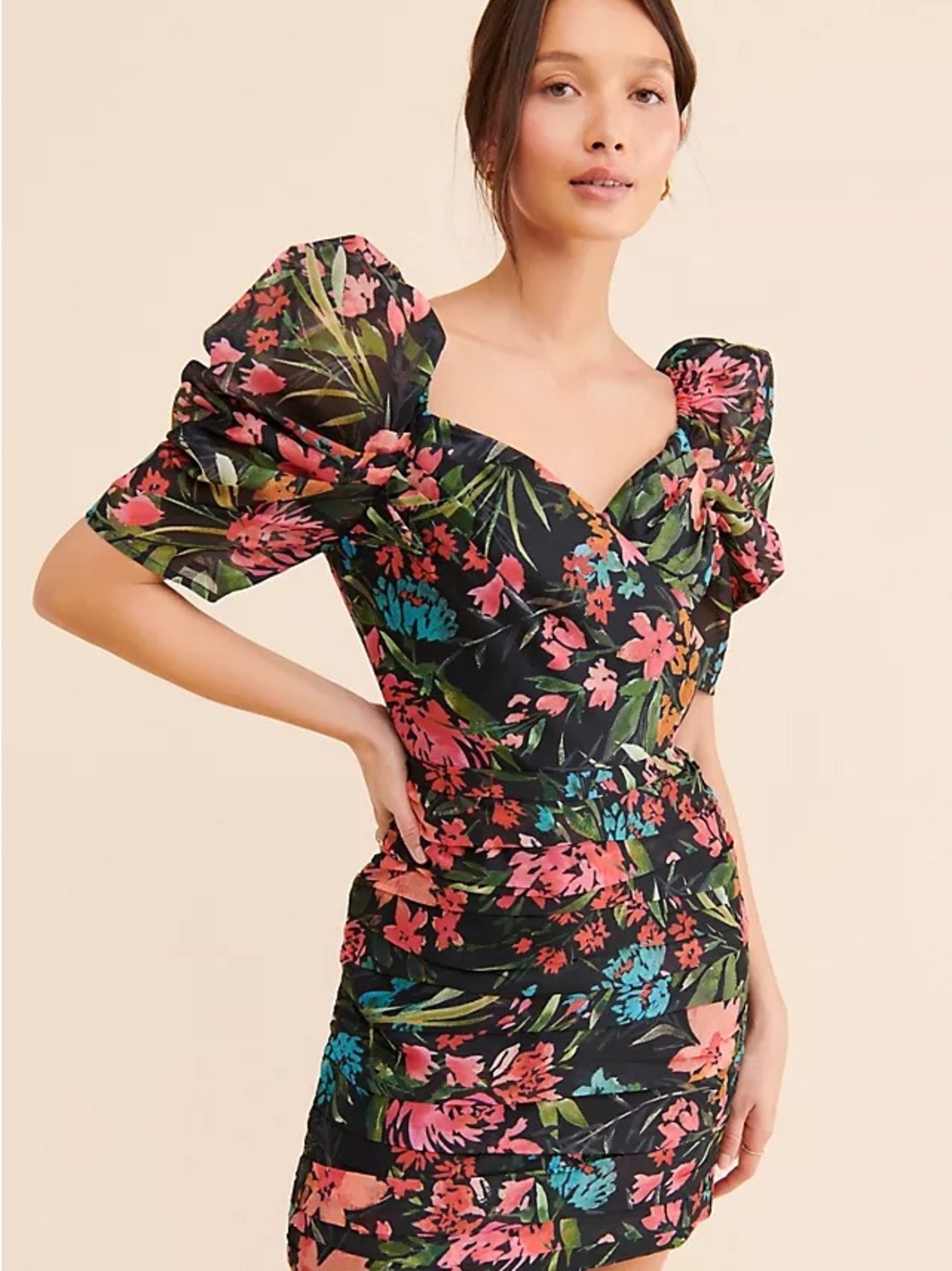 C/Meo Collective Tropical Floral Mini Dress size XS by Anthropologie